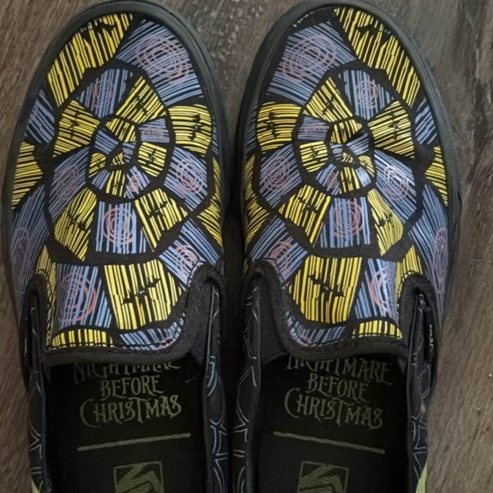 Disney’s Nightmare Before Christmas slip on vans.